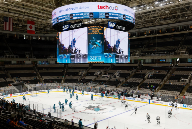 NHL: San Jose Sharks debut huge new video board at SAP Center