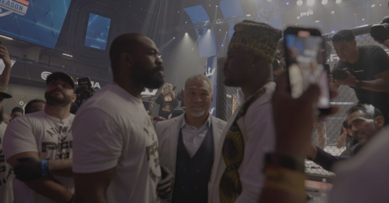 Watch Jon Jones, Francis Ngannou come face-to-face at PFL: ‘You don’t want no smoke!’