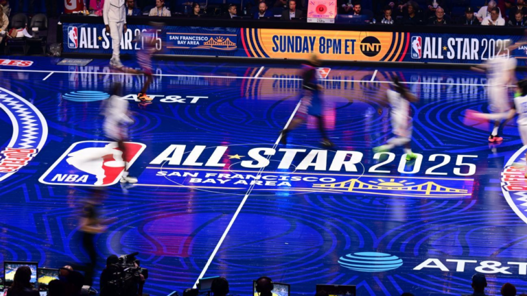 Golden State’s colorful court joins other notable NBA All-Star floors