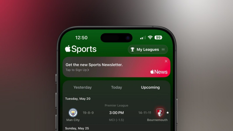 Apple Sports App Updated With Improved Access to Standings and NHL Goal Scorers, New Sports Newsletter