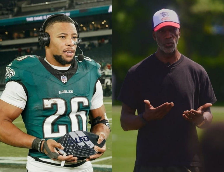 Michael Johnson Crashes Saquon Barkley’s Training as Grand Slam Owner Puts Big Challenge for NFL Legend
