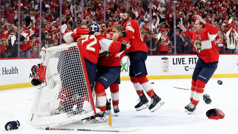 Florida Panthers win second straight Stanley Cup in a 5-1 romp, led by Sam Reinhart’s four goals