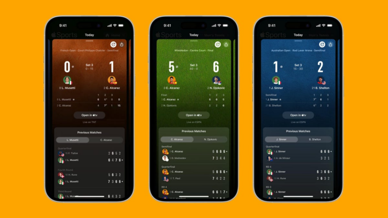 Apple Sports App Gets Tennis and More Updates