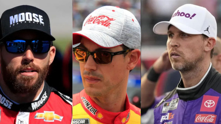Denny Hamlin Sides With Joey Logano as Ross Chastain Faces Fallout for ‘Rage Wreck’