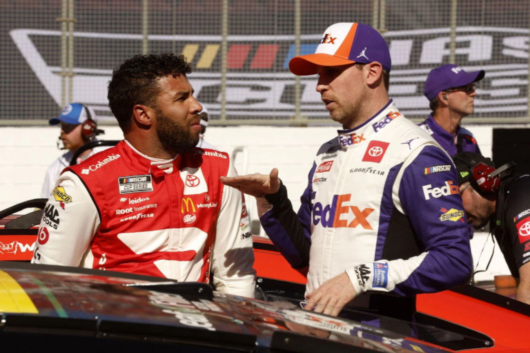 Denny Hamlin Questions Bubba Wallace’s Intent as Pressure Mounts on His NASCAR Seat