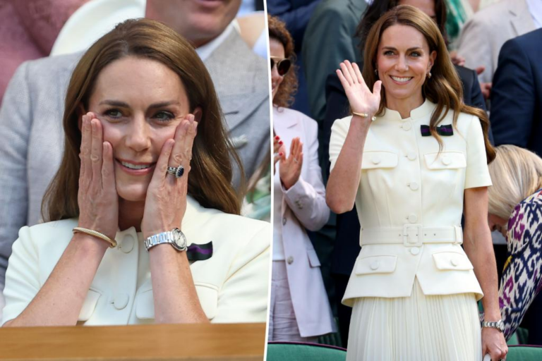 Kate Middleton attends Wimbledon after admitting to having to put on a ‘brave face’ following her cancer battle
