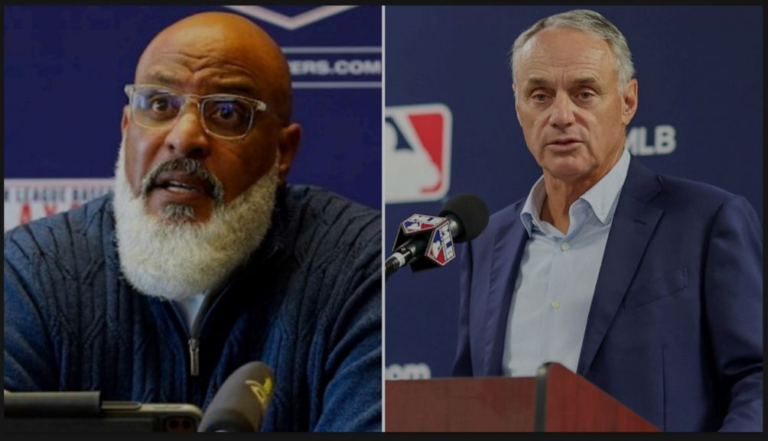 MLBPA Boss Accused of Sparking Feud With Rob Manfred as Ex-MLB Prez Slams Stance on Robo Umps