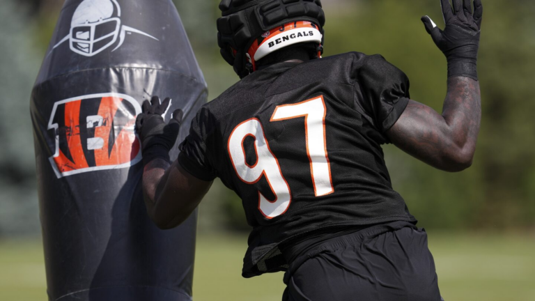 First-round pick Shemar Stewart has plenty of learning moments during his initial Bengals’ practice