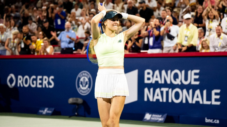 Genie Bouchard wins in Montreal first round to extend career