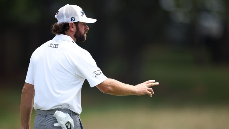 Cameron Young leads PGA Tour’s suspended Wyndham Championship