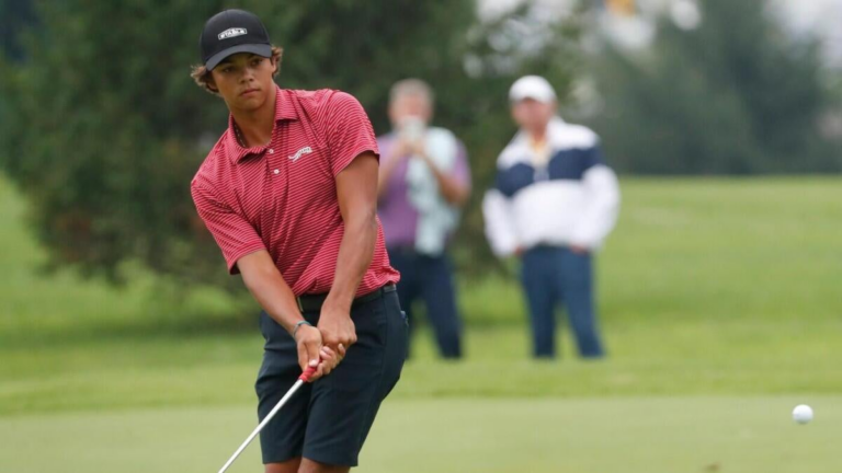 Charlie Woods, son of Tiger Woods, notches top 10 finish at Junior PGA, falls short of Junior Ryder Cup spot