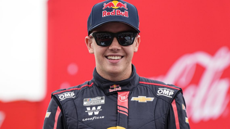 Connor Zilisch falls off car while celebrating Mission 200 win