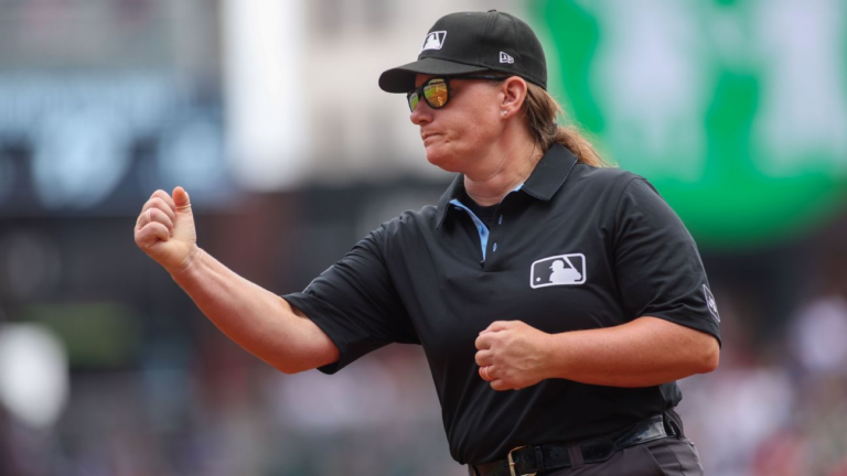 Jen Pawol, MLB’s first female umpire, back in the big leagues
