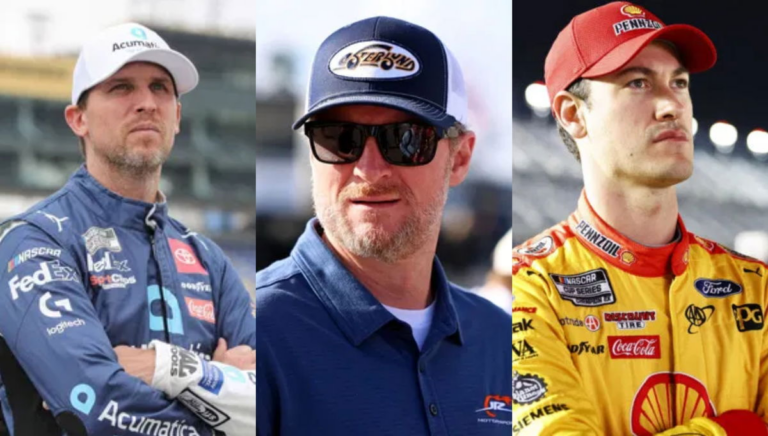 Denny Hamlin Joins Hands With Dale Jr to Take Down Joey Logano’s Controversial Comments