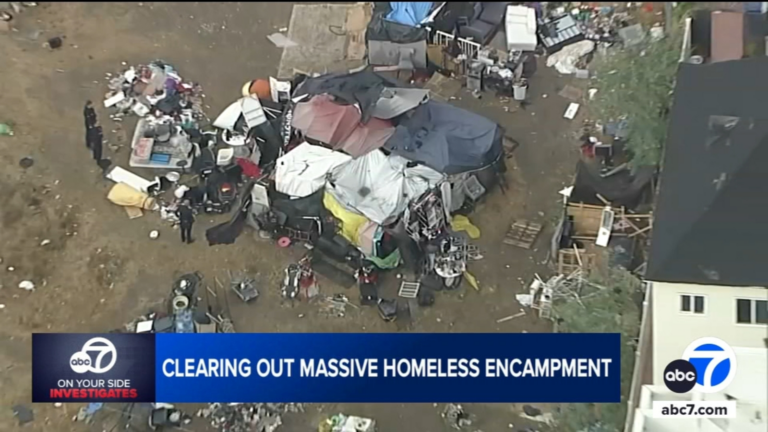 Clean-up begins at sprawling homeless encampment in Koreatown