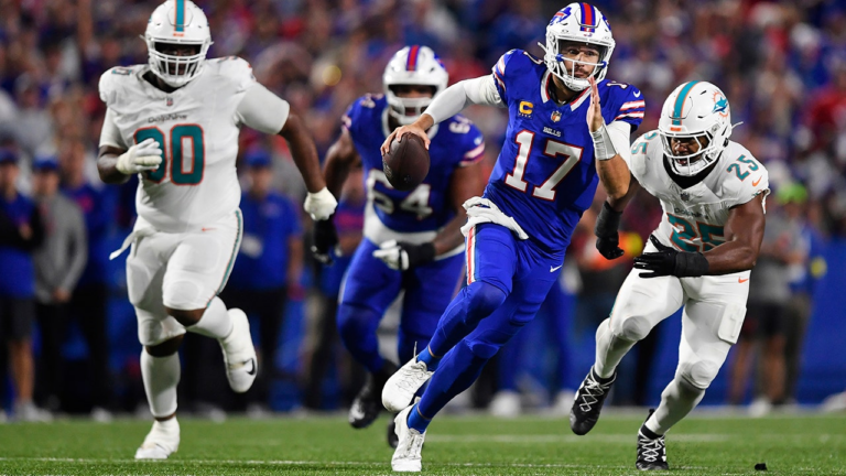 NFL news: Bills’ Josh Allen breaks Patrick Mahomes’ mark in win over Dolphins