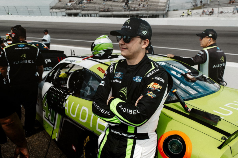 Sam Mayer Teams Up With Scottish Wrestler in Hilarious NASCAR-WWE Crossover