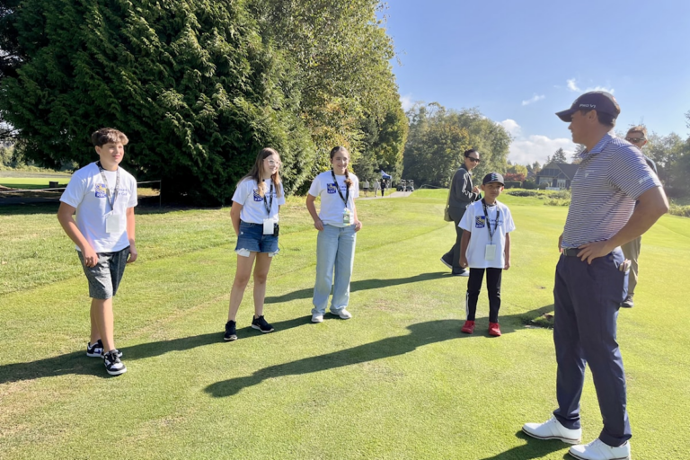 Elementary students meet PGA Tour Americas pros at B.C. golf course