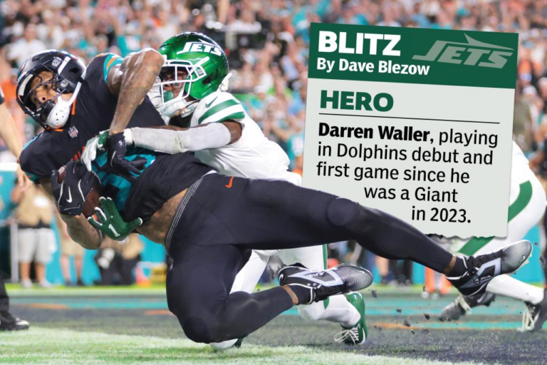 Dolphins’ Darren Waller double dips in NFL return against Jets