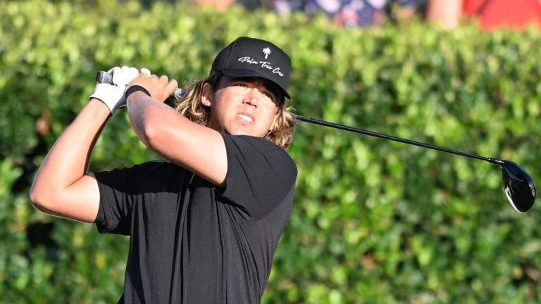 Who is leading PGA Tour event this week? Garrick Higgo