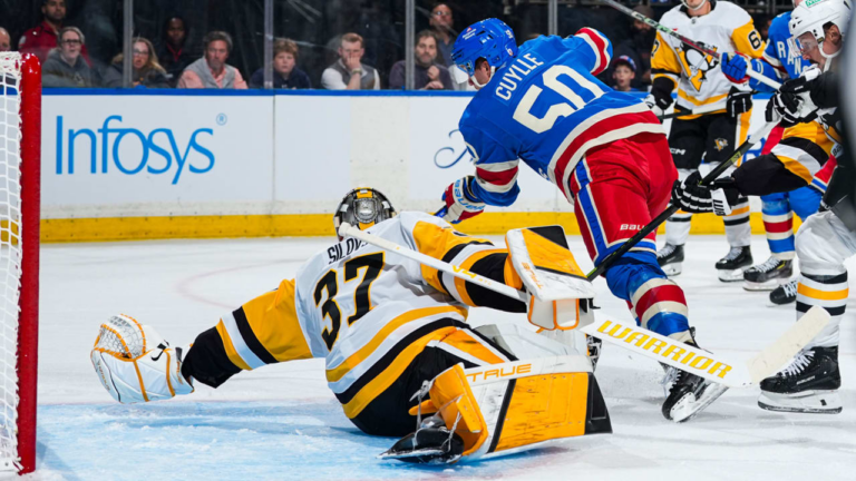 Penguins spoil old coach Sullivan’s Rangers debut with shutout win