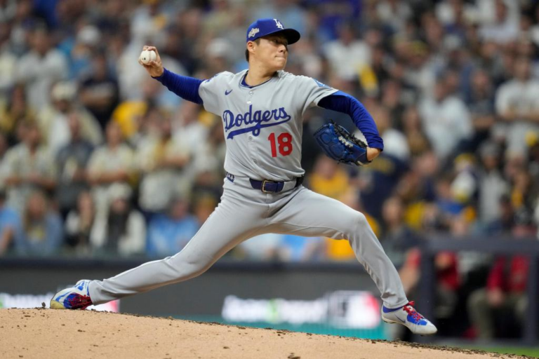 Yamamoto throws 3-hitter as Dodgers beat Brewers 5-1 for 2-0 lead in NLCS