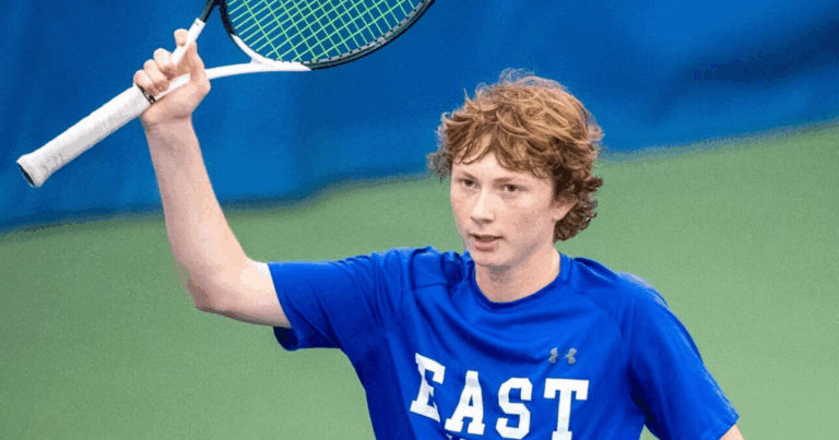 Lincoln East’s Hunter Nelson is 4 matches away from undefeated high school tennis career