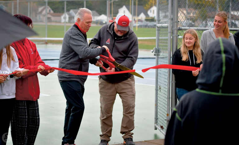 New tennis courts recognized in Monday event