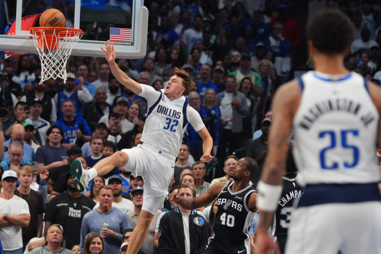 Cooper Flagg starts slow but manages double-double in NBA debut