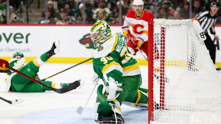 Wallstedt makes 36 saves, Boldy has goal and assist in Wild’s 2-0 win over Flames
