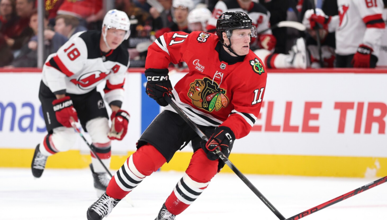 Blackhawks rookie Oliver Moore learning he really is fast enough to blow past NHL competition