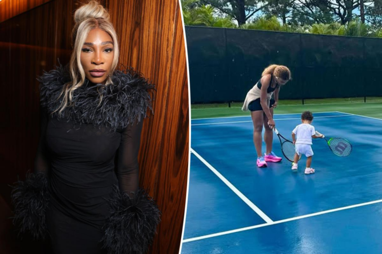Serena Williams shares rare snaps of daughter Adira, 2, playing tennis