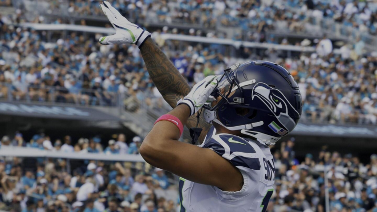 Jaxon Smith-Njiba accounts for historic share of Seahawks’ passing game