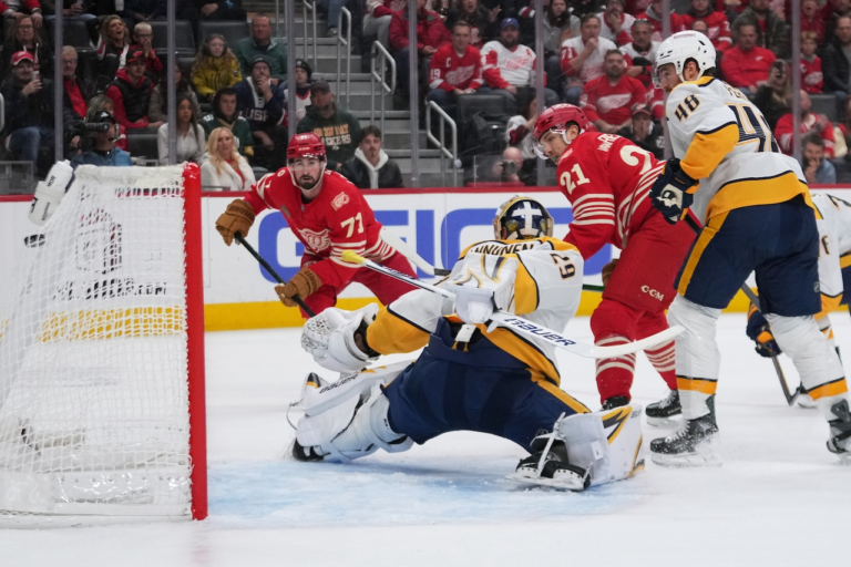 Red Wings fail to capitalize against NHL-worst Nashville