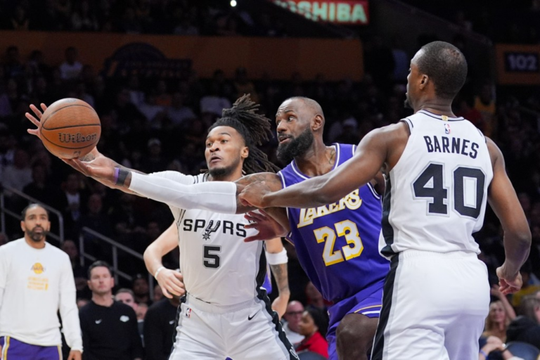 Lakers blitzed by Spurs in NBA Cup quarterfinal loss