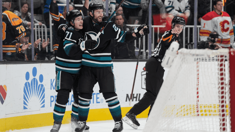 Celebrini has 4 points, Sharks defeat Flames for 3rd straight win