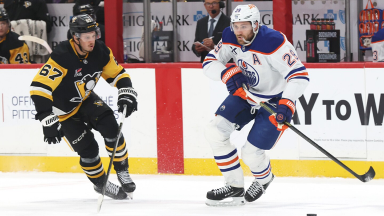 Leon Draisaitl reaches 1,000 career points against Penguins, Skinner