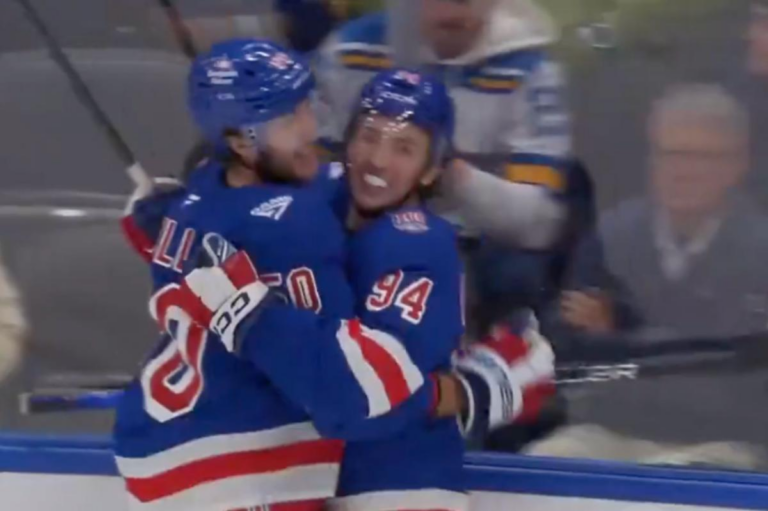 Gabe Perreault scores first NHL goal to give Rangers jolt