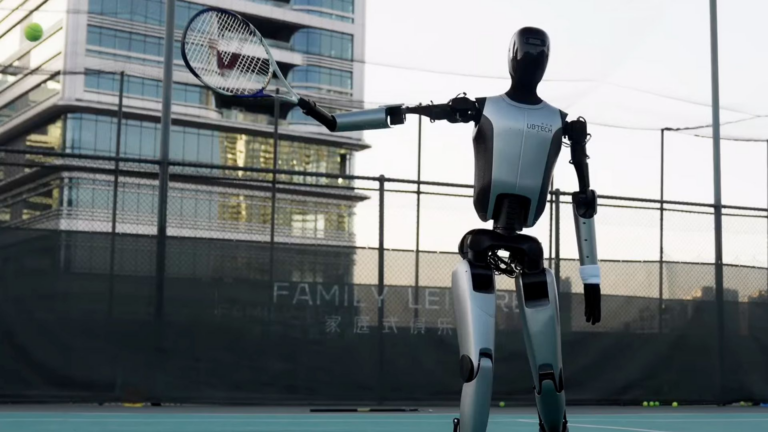 UBTech’s humanoid robot hits tennis shots in a controlled rally test