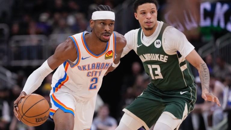 Gilgeous-Alexander scores 40 points in Thunder’s 122-102 win over Bucks