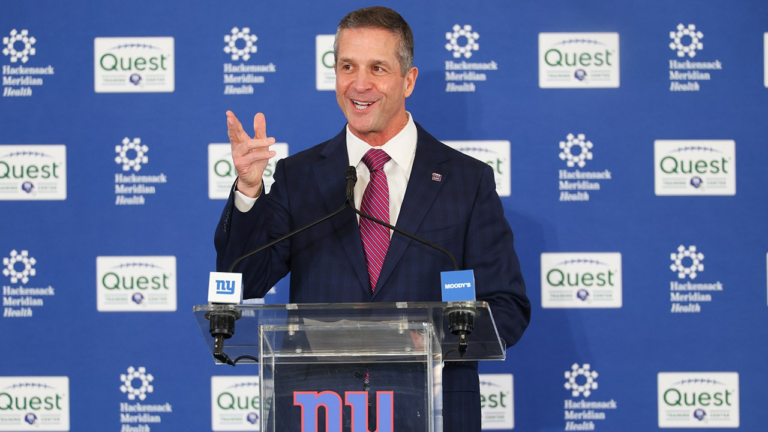 Giants part with executive after John Harbaugh introduced as head coach