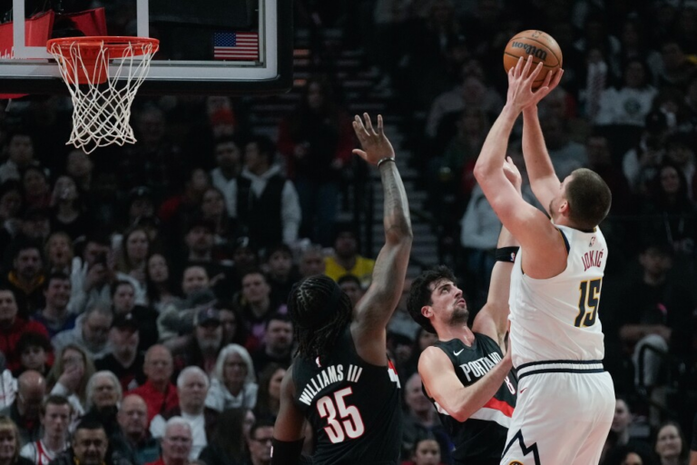 Nuggets rout Trail Blazers 157-103 for the most points on the road in franchise history