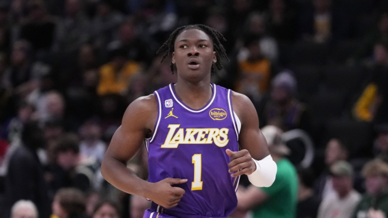 Lakers rookie Adou Thiero continuing to adjust to life between NBA, G League