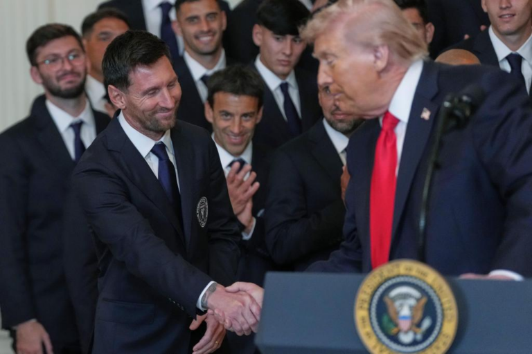 Lionel Messi and Inter Miami feted by President Donald Trump at the White House for MLS Cup title