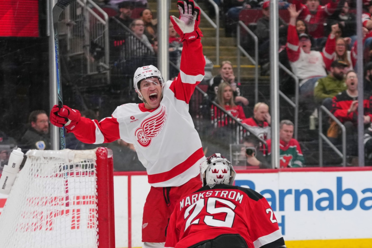 Red Wings get a feel-good win and feel good for Dominik Shine
