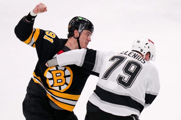 Two of NHL’s biggest players square off to fight in Bruins-Kings game
