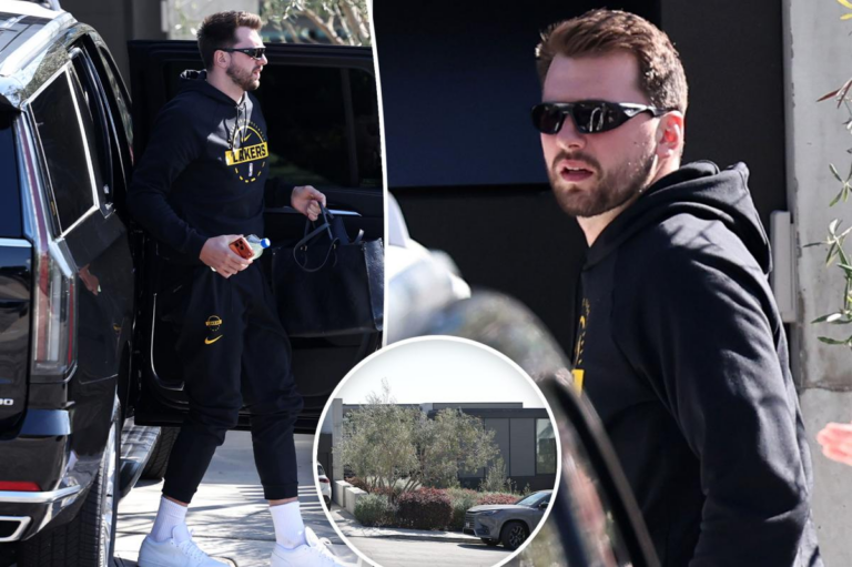 Lakers’ Luka Doncic looks calm outside of Manhattan Beach bachelor pad amid drama