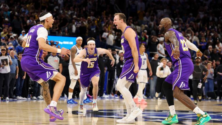 LeBron James breaks NBA mark for games played, Luke Kennard makes winning 3 in Lakers’ win vs. Magic