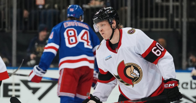 Down to 4 defensemen, Senators hold the Rangers to the fewest shots by an NHL team since 2003