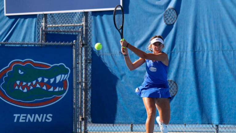 Florida women’s tennis sweeps Alabama in emotional sister rivalry